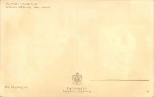 Ak Stockholm Schweden, Skanses folkdanslag, Väva vadmal, Volkstanz