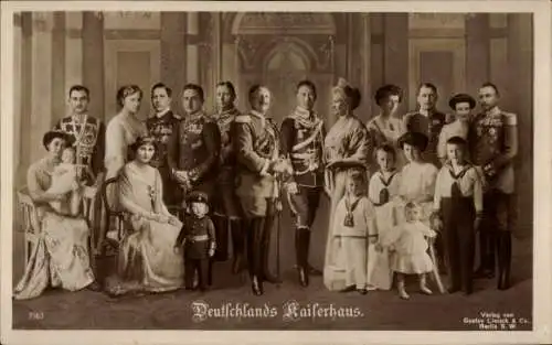 Ak Deutsches Kaiserhaus unter Kaiser Wilhelm II., Auguste Viktoria, Prinzen, Liersch 7163