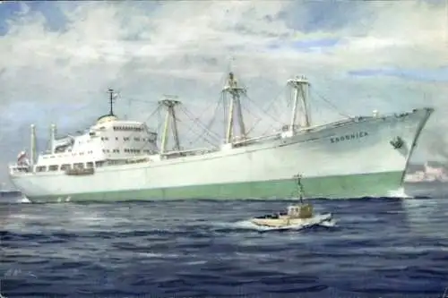 Künstler Ak Polskie Linie Oceaniczne, Polish Ocean Lines, M.S. Brodnica