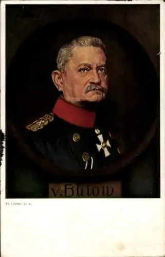 Künstler Ak Ulmer, H., Großadmiral Alfred von Tirpitz, Nachfolger Hollmanns, Portrait