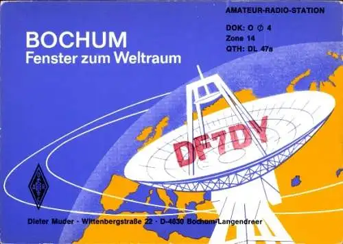 Ak Bochum im Ruhrgebiet, Amateur Radio Station, Dieter Muder, Wittenbergstraße 22