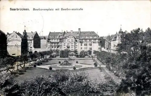 Ak Saarbrücken im Saarland, Beethovenplatz, Beethovenstraße