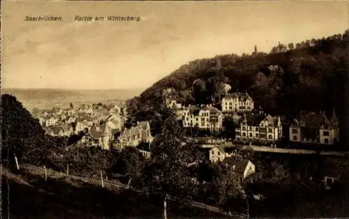 Ak Saarbrücken im Saarland, Winterberg, Panorama