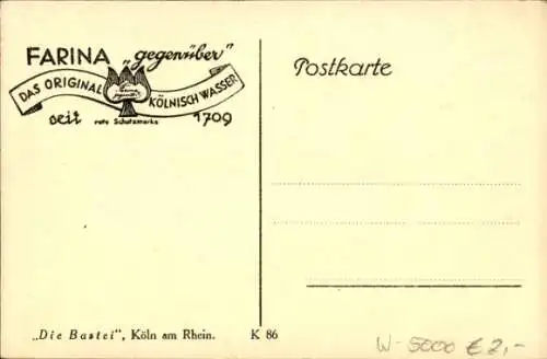 Ak Köln am Rhein, Die Bastei
