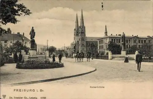 Ak Freiburg im Breisgau, Kaiserbrücke