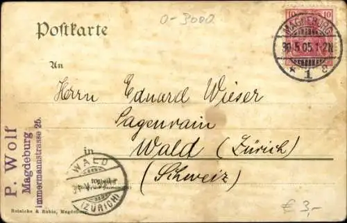 Ak Magdeburg an der Elbe, Bismarck-Denkmal