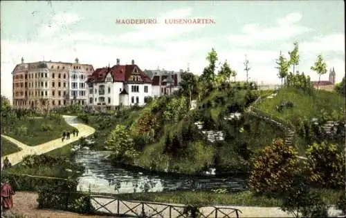 Ak Magdeburg an der Elbe, Luisengarten