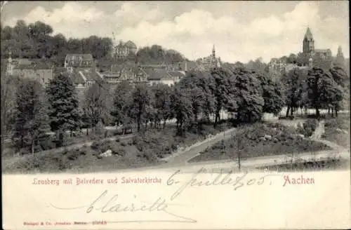 Ak Aachen, Lousberg, Belvedere, Salvatorikirche