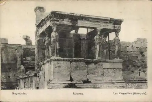 Ak Athen Griechenland, Karyatiden, Akropolis