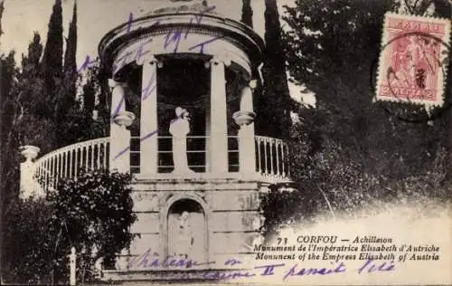 Ak Korfu Griechenland, Achilleion, Monument of the Empress Elisabeth of Austria