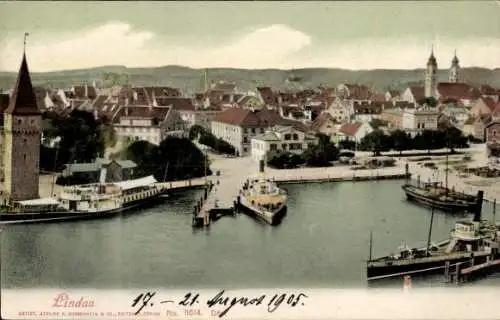 Ak Lindau am Bodensee Schwaben, Gesamtansicht