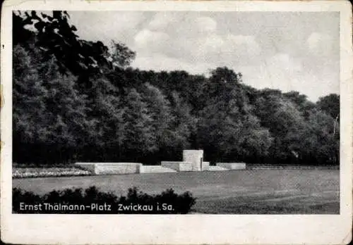 Ak Zwickau in Sachsen, Blick auf den Ernst Thälmann Platz