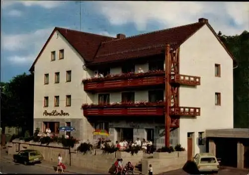 Ak Burg Bärnfels Fränkische Schweiz, Gasthof-Pension Drei Linden