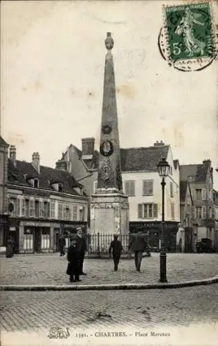 Ak Chartres Eure et Loir, Place Marceau