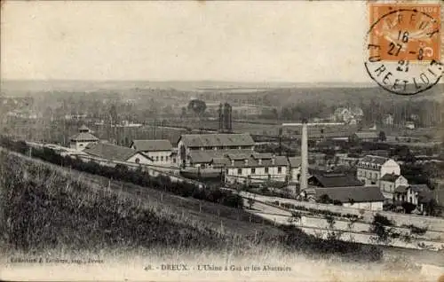 Ak Dreux Eure et Loir, L'Usine a Gaz et les Abattoirs