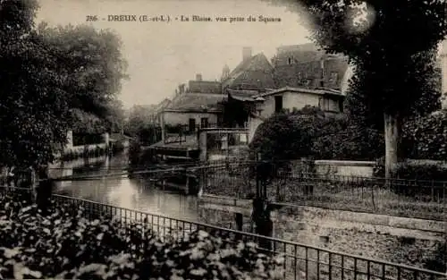 Ak Dreux Eure et Loir, La Blaise, vue prise du Square