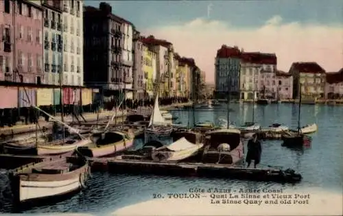 Ak Toulon Var, Quai La Sinse, Vieux Port