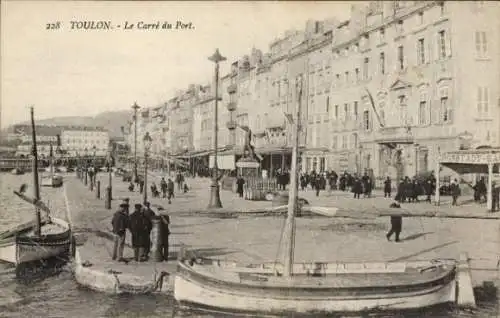 Ak Toulon Var, Carre du Port