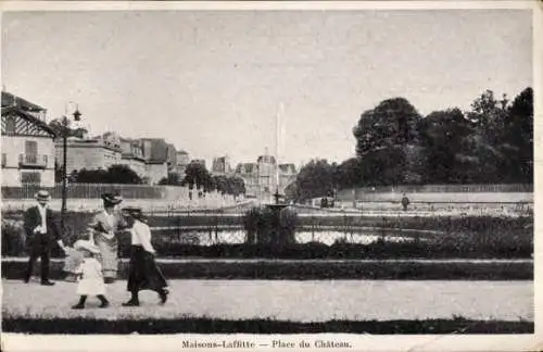 Ak Maisons Laffitte Yvelines, Place du Chateau