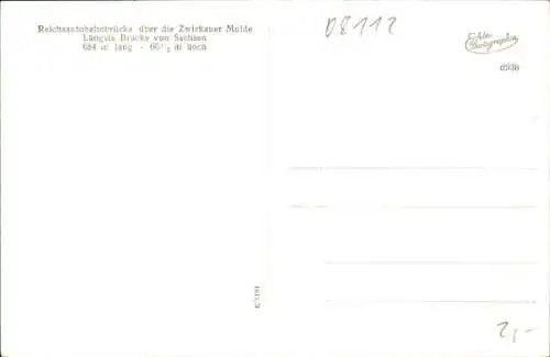 Ak Wilkau Haßlau in Sachsen, Muldenpartie unterhalb der Reichsautobahnbrücke