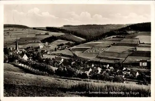 Ak Rechenberg Bienenmühle Erzgebirge, Gesamtansicht des Ortes