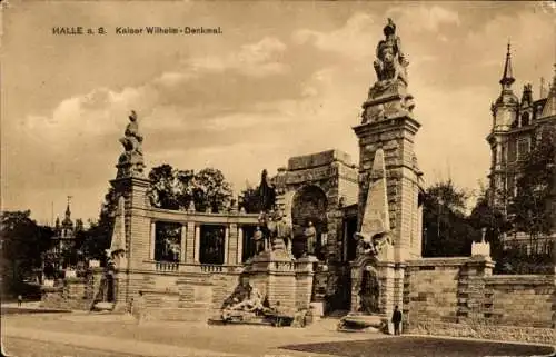 Ak Halle an der Saale, Kaiser Wilhelm-Denkmal