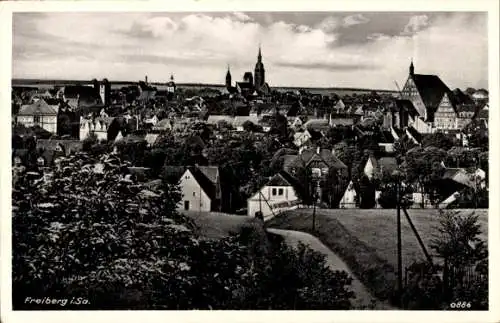 Ak Freiberg in Sachsen, Ortsansicht