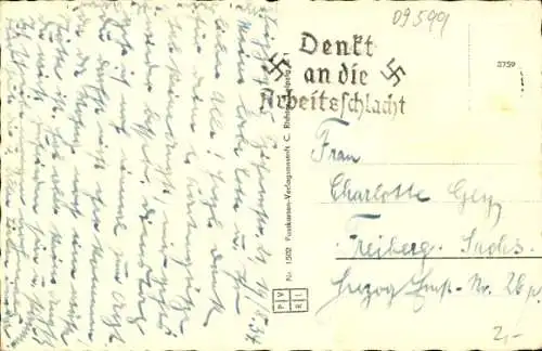 Ak Freiberg im Kreis Mittelsachsen, Obermarkt mit Denkmal Otto der Reiche