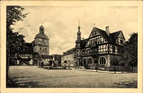 Ak Harzgerode im Harz, Blick auf den Marktplatz, Stadtansicht