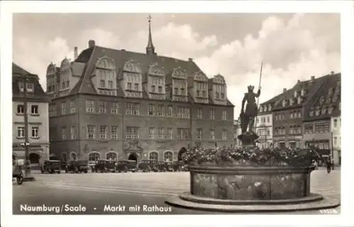 Ak Naumburg Saale, Carl Mierisch am Markt, Rathaus