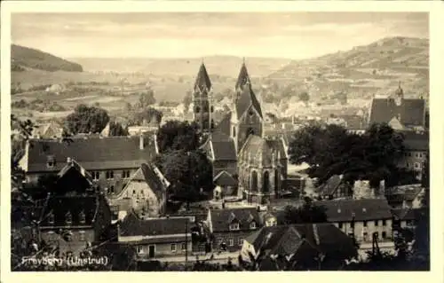 Ak Freyburg an der Unstrut, Blick auf den Dom, Panorama vom Ort