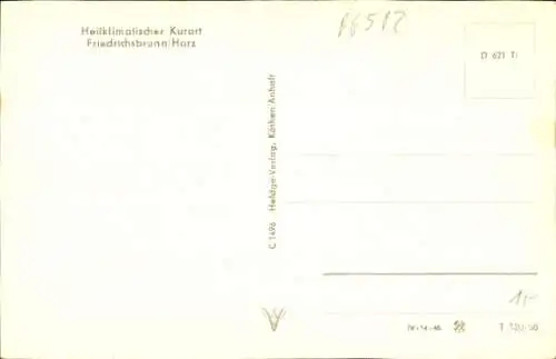 Ak Friedrichsbrunn Thale im Harz, Totalansicht der Ortschaft, Kirche