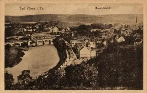 Ak Bad Kösen Naumburg an der Saale, Gesamtansicht von der Stadt