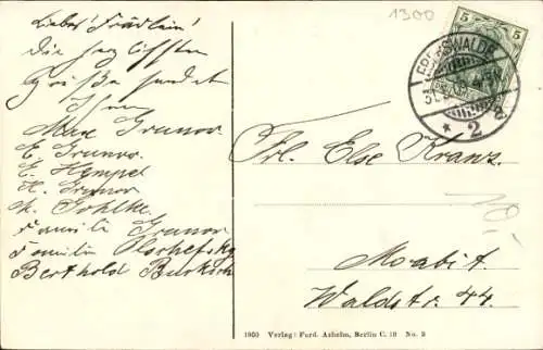 Ak Eberswalde in Brandenburg, An der Promenade