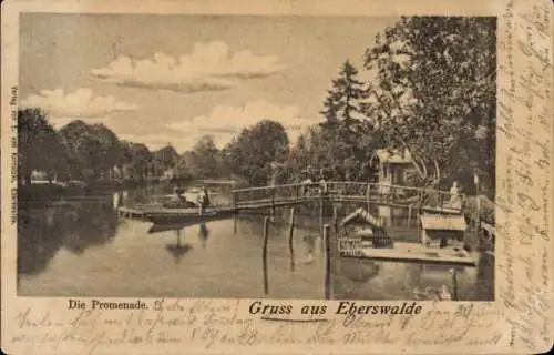 Ak Eberswalde in Brandenburg, Die Promenade