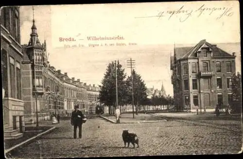 Ak Breda Nordbrabant Niederlande, Wilhelminastraat