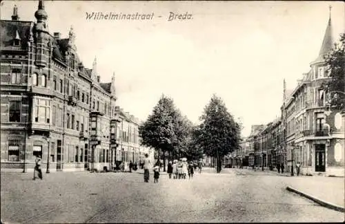 Ak Breda Nordbrabant Niederlande, Wilhelminastraat