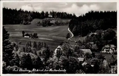 Ak Świeradów Zdrój Bad Flinsberg Schlesien, Blick auf die Buchenbaude