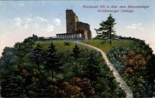 Ak Hochwald bei Boguszów Gottesberg Schlesien, Restauration Hochwald, Inh. Fritz Kroll