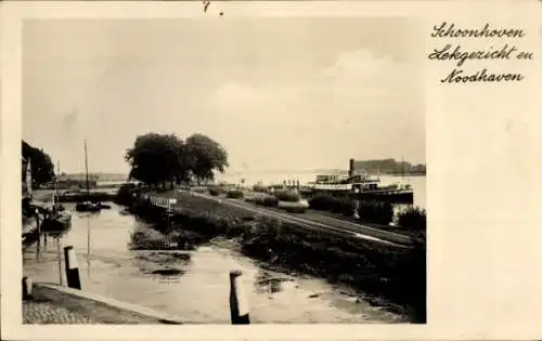 Ak Schoonhoven Südholland Niederlande, Lekzicht und Noodhaven