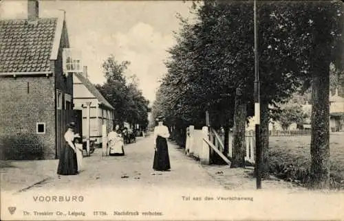 Ak Voorburg Südholland, Tol aan den Veurschenweg