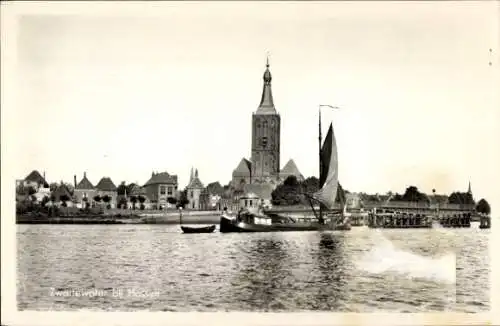 Ak Hasselt-Overijssel, Hafen, Kirche