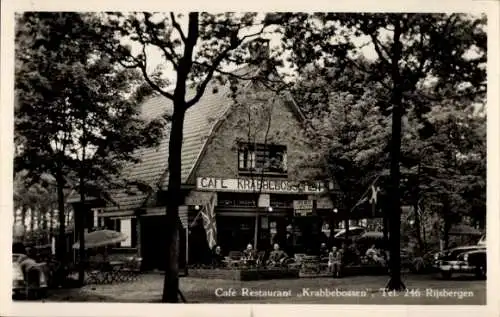 Ak Rijsbergen Nordbrabant, Café Restaurant Krabbebossen, Flagge