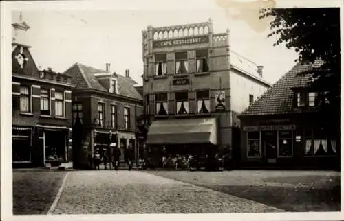 Ak Raalte Overijssel, Corner Groote Markt, Restaurant