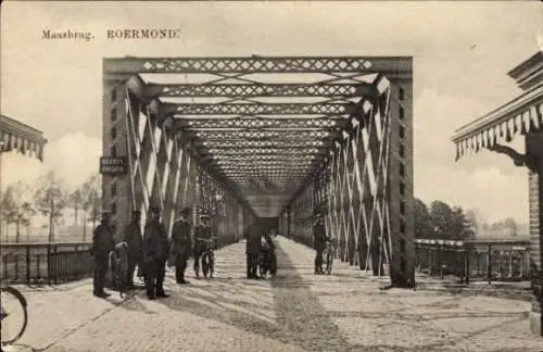 Ak Roermond Limburg Niederlande, Maasbrug