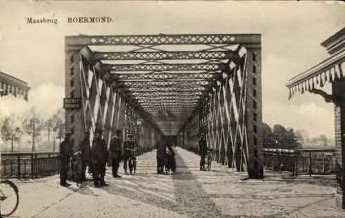 Ak Roermond Limburg Niederlande, Maasbrug