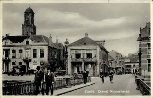 Ak Zwolle Overijssel Niederlande, Eekwal Nieuwehaven