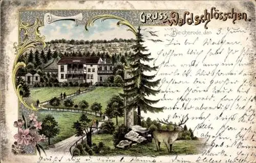 Litho Bleicherode in Thüringen, Waldschlösschen