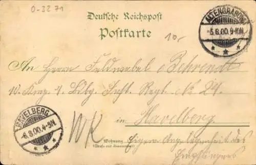 Litho Altengrabow Möckern in Sachsen Anhalt, Truppenübungsplatz, Gesamtansicht, Soldaten