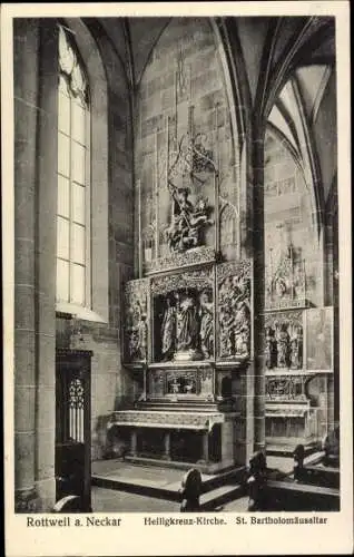 Ak Rottweil am Neckar, Heiligkreuz-Kirche, St. Batholomäusaltar